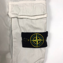 Load image into Gallery viewer, Stone Island White Bermuda Cargo Shorts - W 30"