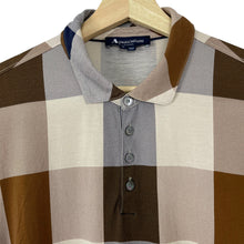 Load image into Gallery viewer, Aquascutum Block Check Short Sleeved Polo - Medium (M) PTP 21.25"