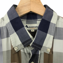 Load image into Gallery viewer, Aquascutum Block Check Short Sleeved Shirt - Large (L) PTP 24.5"