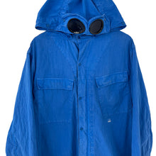 Load image into Gallery viewer, C.P Company Blue Goggle Hooded Overshirt - Triple Extra Large (XXXL) PTP 26"
