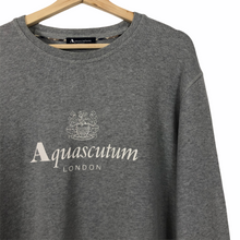 Load image into Gallery viewer, Aquascutum Grey Crew Neck Logo Sweater - Double Extra Large (XXL) PTP 24.25"