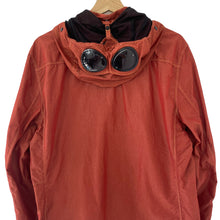 Load image into Gallery viewer, C.P Company Burnt Orange 50 Fili Goggle Hooded Overshirt - Large (L) PTP 22.75"
