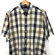 Load image into Gallery viewer, Aquascutum Block Check Short Sleeved Shirt - Medium (M) PTP 23.25"