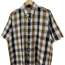 Load image into Gallery viewer, Aquascutum Block Check Short Sleeved Shirt - Medium (M) PTP 23.5"