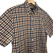 Load image into Gallery viewer, Aquascutum House Check Short Sleeved Shirt - Medium (M) PTP 20.5"