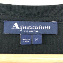 Load image into Gallery viewer, Aquascutum Black Long Sleeved T-Shirt - Medium (M) PTP 20.5"