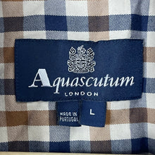 Load image into Gallery viewer, Aquascutum House Check Short Sleeved Shirt - Large (L) PTP 21.5"