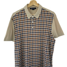 Load image into Gallery viewer, Aquascutum Beige / House Check Short Sleeved Polo - Large (L) PTP 21.5"
