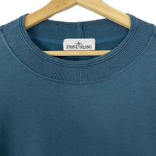Load image into Gallery viewer, Stone Island Blue Reflective Crew Neck Sweater - Double Extra Large (XXL) PTP 25.75"