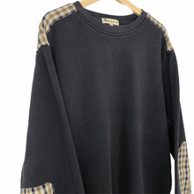 Load image into Gallery viewer, Aquascutum Navy / Check Crew Neck Sweater - Double Extra Large (XXL) PTP 25.75"