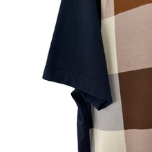 Load image into Gallery viewer, Aquascutum Navy / Block Check Short Sleeved Polo - Large (L) PTP 21.5"