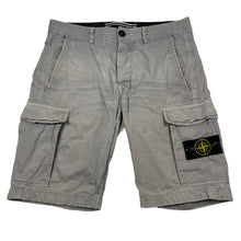 Load image into Gallery viewer, Stone Island Grey Bermuda Cargo Shorts - W 30"