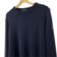 Load image into Gallery viewer, Paul and Shark Navy Crew Neck Logo Wool Sweater - Double Extra Large (XXL) PTP 24.5"