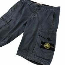 Load image into Gallery viewer, Stone Island Navy Blue Bermuda Cargo Shorts - W 30"