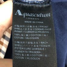 Load image into Gallery viewer, Aquascutum Navy / Check Short Sleeved T-Shirt - Double Extra Large (XXL) PTP 25.5"