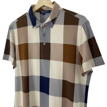 Load image into Gallery viewer, Aquascutum Block Check Short Sleeved Polo - Medium (M) PTP 20.75"