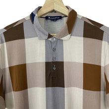 Load image into Gallery viewer, Aquascutum Block Check Short Sleeved Polo - Medium (M) PTP 21.25"