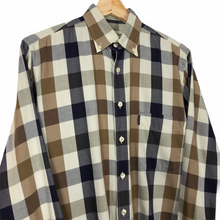 Load image into Gallery viewer, Aquascutum Block Check Long Sleeved Shirt - Small (S) PTP 22"