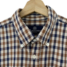 Load image into Gallery viewer, Aquascutum House Check Long Sleeved Shirt - Large (L) PTP 21.5"