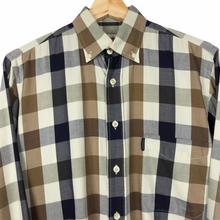 Load image into Gallery viewer, Aquascutum Block Check Long Sleeved Shirt - Small (S) PTP 22"
