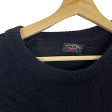 Load image into Gallery viewer, Paul and Shark Navy Crew Neck Wool Sweater - Double Extra Large (XXL) PTP 25"
