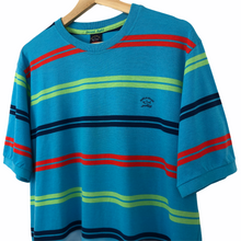 Load image into Gallery viewer, Paul and Shark Multicoloured Striped Short Sleeved T-Shirt - Large (L) PTP 23"