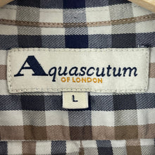 Load image into Gallery viewer, Aquascutum House Check Short Sleeved Shirt - Large (L) PTP 24.75"