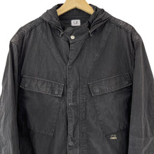 Load image into Gallery viewer, C.P Company Black Goggle Hooded Overshirt - Double Extra Large (XXL) PTP 24"