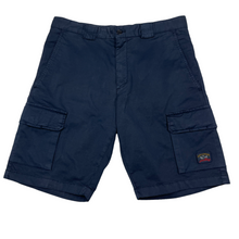 Load image into Gallery viewer, Paul and Shark Navy Bermuda Cargo Shorts - W 34"