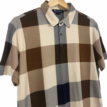 Load image into Gallery viewer, Aquascutum Block Check Short Sleeved Polo - Medium (M) PTP 20.5"