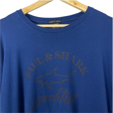 Load image into Gallery viewer, Paul and Shark Blue Short Sleeved Logo T-Shirt - Double Extra Large (XXL) PTP 23.25"