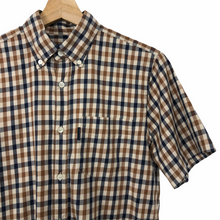 Load image into Gallery viewer, Aquascutum House Check Short Sleeved Shirt - Small (S) PTP 19"