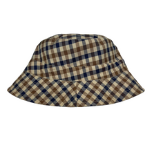 Load image into Gallery viewer, Aquascutum House Check / Navy Reversible Bucket Hat - One Size Fits All