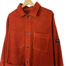 Load image into Gallery viewer, Paul and Shark Orange Amber Multi Pocket Corduroy Overshirt - Double Extra Large (XXL) PTP 27"