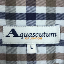Load image into Gallery viewer, Aquascutum House Check Long Sleeved Shirt - Large (L) PTP 25"