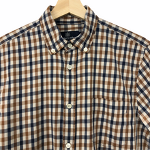 Load image into Gallery viewer, Aquascutum House Check Short Sleeved Shirt - Medium (M) PTP 20.5"