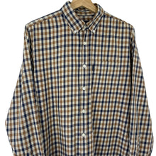 Load image into Gallery viewer, Aquascutum House Check Long Sleeved Shirt - Large (L) PTP 21.5"