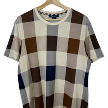 Load image into Gallery viewer, Aquascutum Block Check Short Sleeved T-Shirt - Large (L) PTP 21.25"