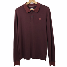 Load image into Gallery viewer, C.P Company Burgundy Long Sleeved Polo - Small (S) PTP 20"
