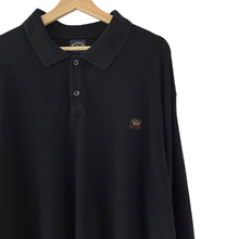 Load image into Gallery viewer, Paul and Shark Black Long Sleeved Polo - Five Extra Large (5XL) PTP 30.25"