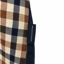 Load image into Gallery viewer, Aquascutum Navy / Check Short Sleeved Polo - Small (S) PTP 20.75"