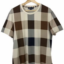 Load image into Gallery viewer, Aquascutum Block Check Short Sleeved T-Shirt - Large (L) PTP 21.5"
