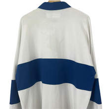 Load image into Gallery viewer, Benetton White / Blue Long Sleeved Rugby Shirt - Double Extra Large (XXL) PTP 25"