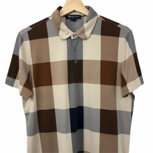 Load image into Gallery viewer, Aquascutum Block Check Short Sleeved Polo - Small (S) PTP 19.75"