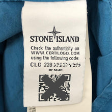 Load image into Gallery viewer, Stone Island Turquoise Button Up Hooded Overshirt - Triple Extra Large (XXXL) PTP 25.5"