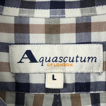 Load image into Gallery viewer, Aquascutum House Check Long Sleeved Shirt - Large (L) PTP 24.5"