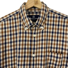 Load image into Gallery viewer, Aquascutum House Check Long Sleeved Shirt - Large (L) PTP 22.5"