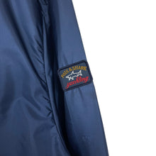Load image into Gallery viewer, Paul and Shark Navy Blue Hooded Logo Jacket - Triple Extra Large (XXXL) PTP 27"