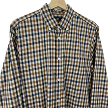 Load image into Gallery viewer, Aquascutum House Check Long Sleeved Shirt - Medium (M) PTP 21.5"