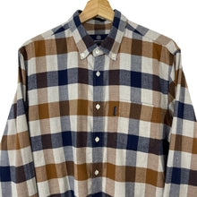 Load image into Gallery viewer, Aquascutum Block Check Flannel Long Sleeved Shirt - Large (L) PTP 21.5"